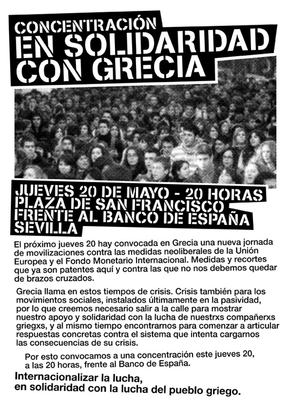 concentración en solidaridad con grecia