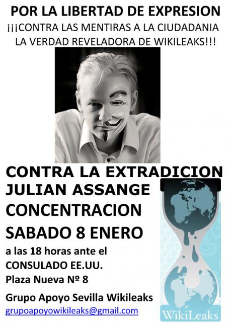 Concentración sontra la extradición de Julián Assange (Sevilla) (CARTEL APOYO WIKILEAKS.jpg)