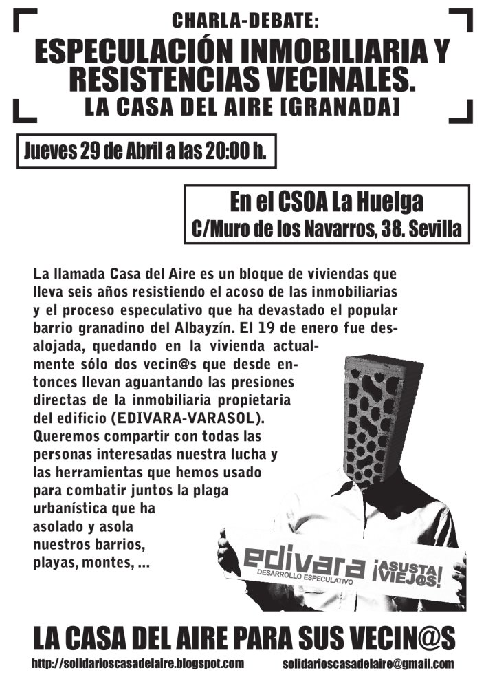 casa del aire charla en la huelga