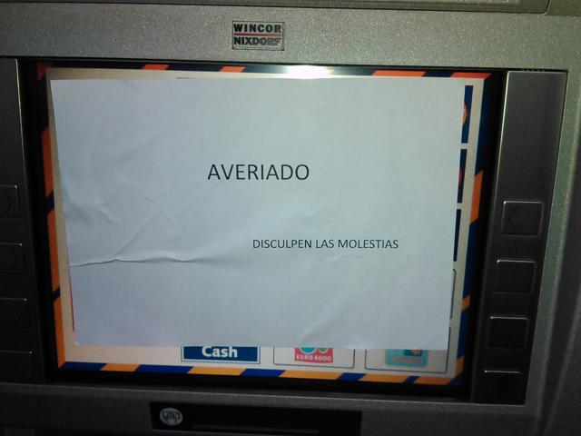 Averiado. disculpen las molestias