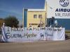 La Red Noviolenta y Antimilitarista de Andalucía (RANA) bloquea la puerta de la Fabrica de Airbus Military 