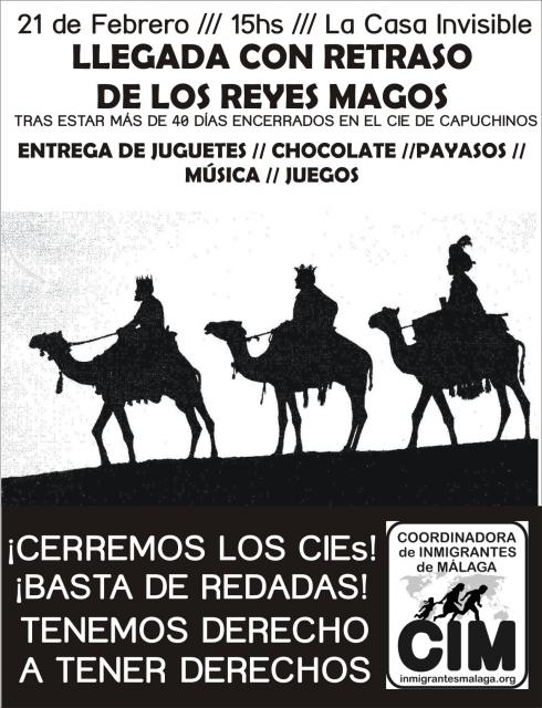 21F-15hs - Casa Invivible: Lllegada con retraso de los REYES MAGOS tras su detención en el CIE de Capuchinos. (juegos, regalos, música, payasos) (REYESMAGOSCIM.jpg)