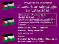 Proyección y debate: “El martirio de Salama-Jaffa. La Nakba, 1948″