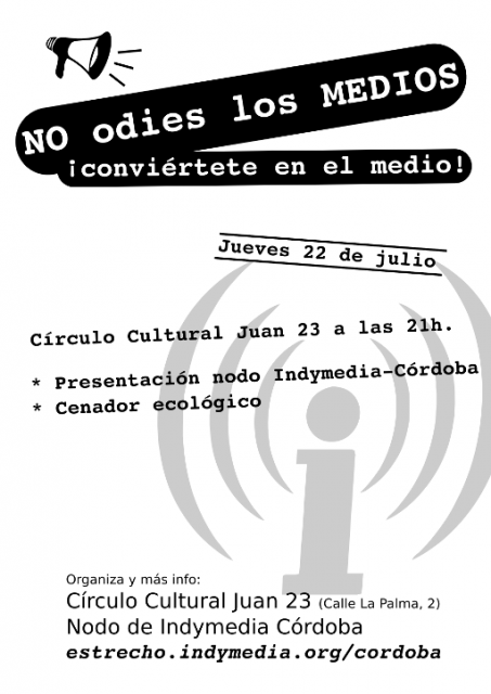 Presentación del nodo de indymedia Córdoba en Juan 23