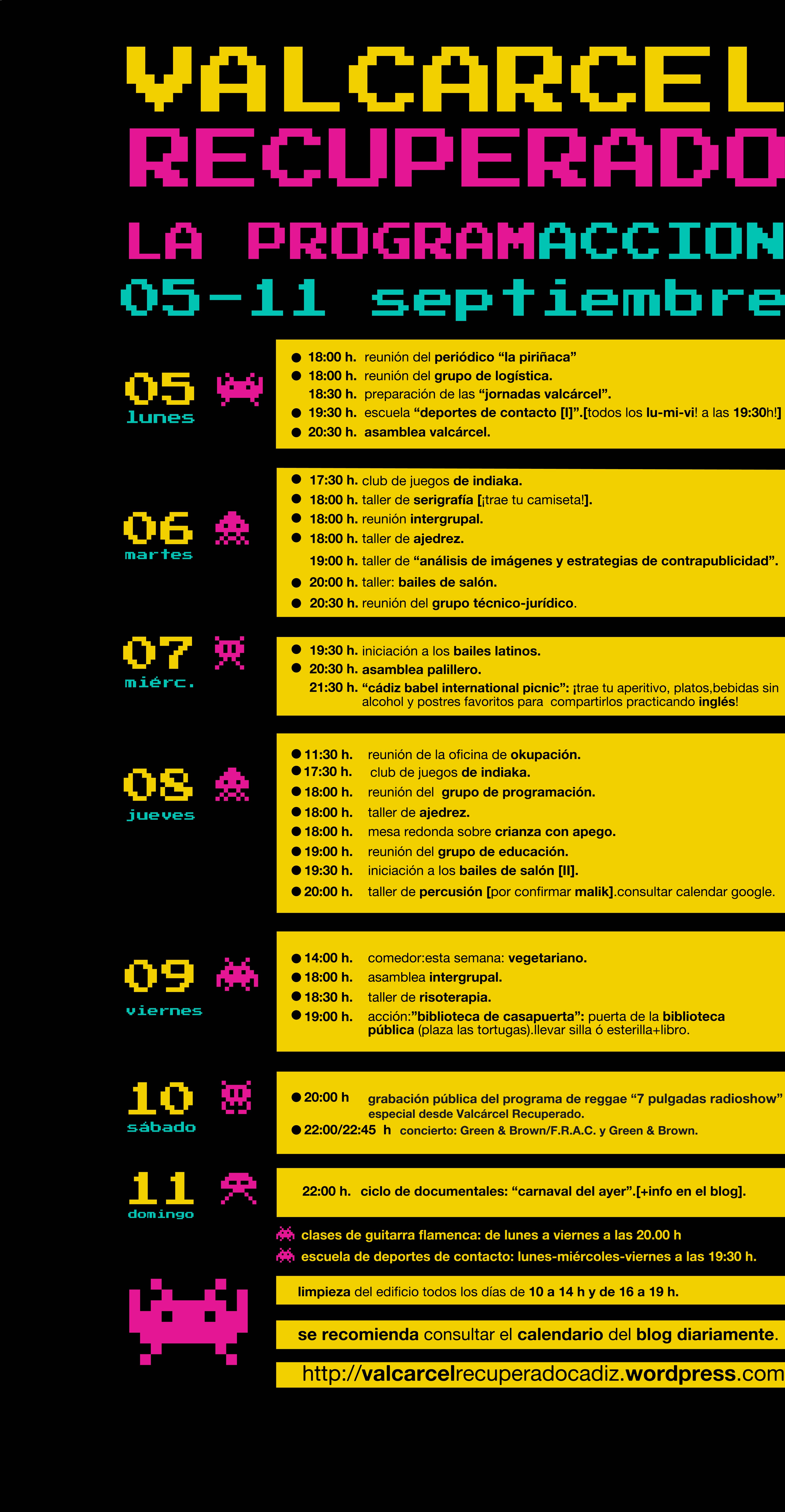 PROGRAMACIÓN SEMANAL VALCARCEL RECUPERADO