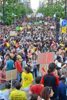 Manifestación 15M Granada (panorámica Gran Vía)