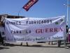 Pancarta de protesta III Festival Aereo de Cádiz