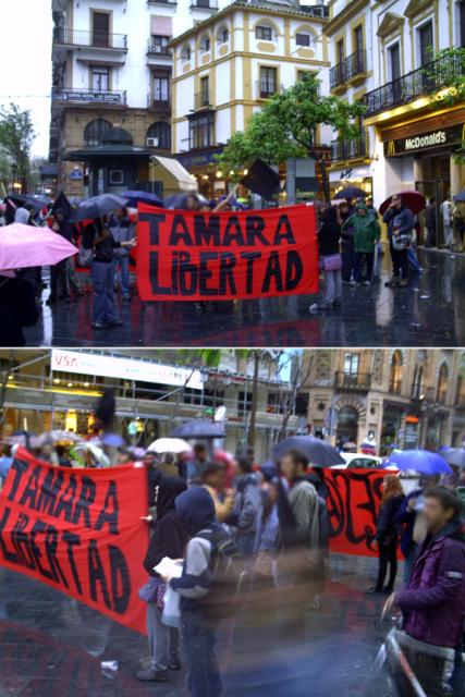 concentración en apoyo a Tamara - Sevilla